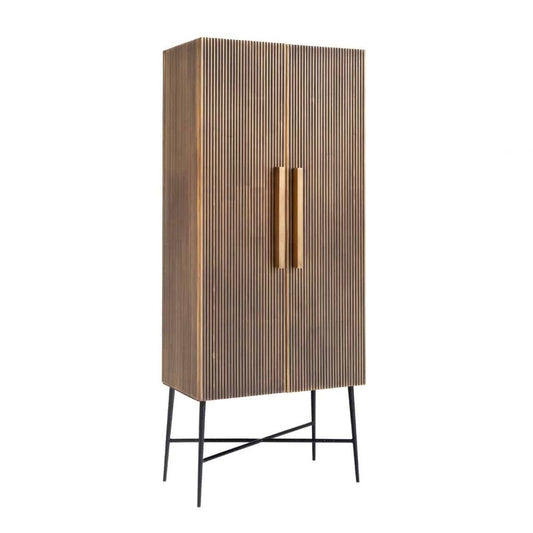 Dulap din MDF si Metal Maro/negru L75xH182cm Ironville Richmond Interiors