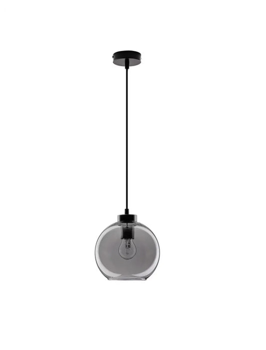 Pendul structura din Metal Negru si abajur din Sticla Fumuriu H220xL20cm IP20 PALMER