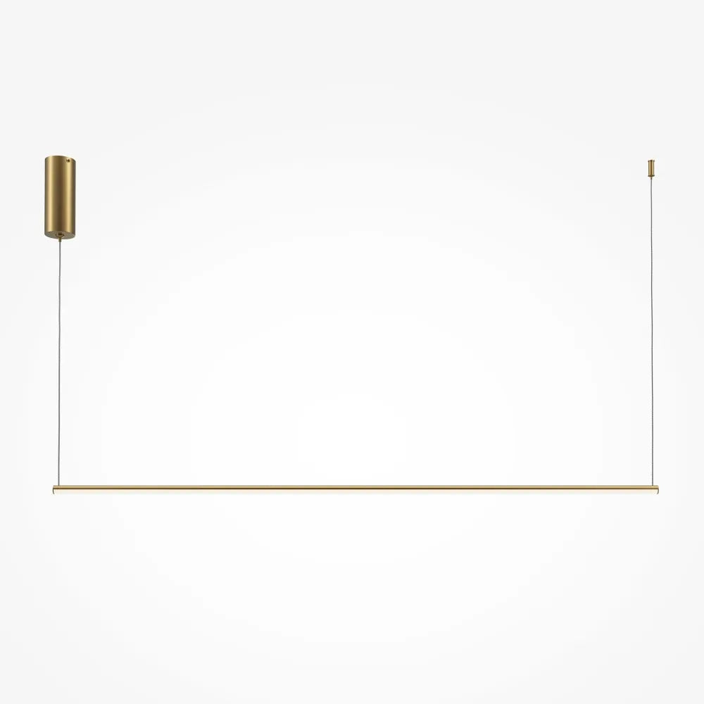 Lustra din Aluminiu Alama si Silicon Alb H316.7xL120cm Halo