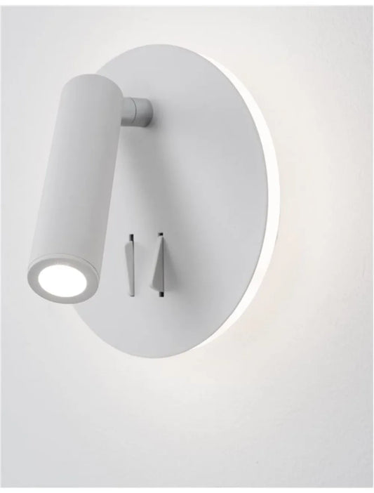 Aplica de perete structura din Aluminiu Alb si abajur din Aluminiu  H14xL14cm IP20 9W 780lm 3000k PENOR