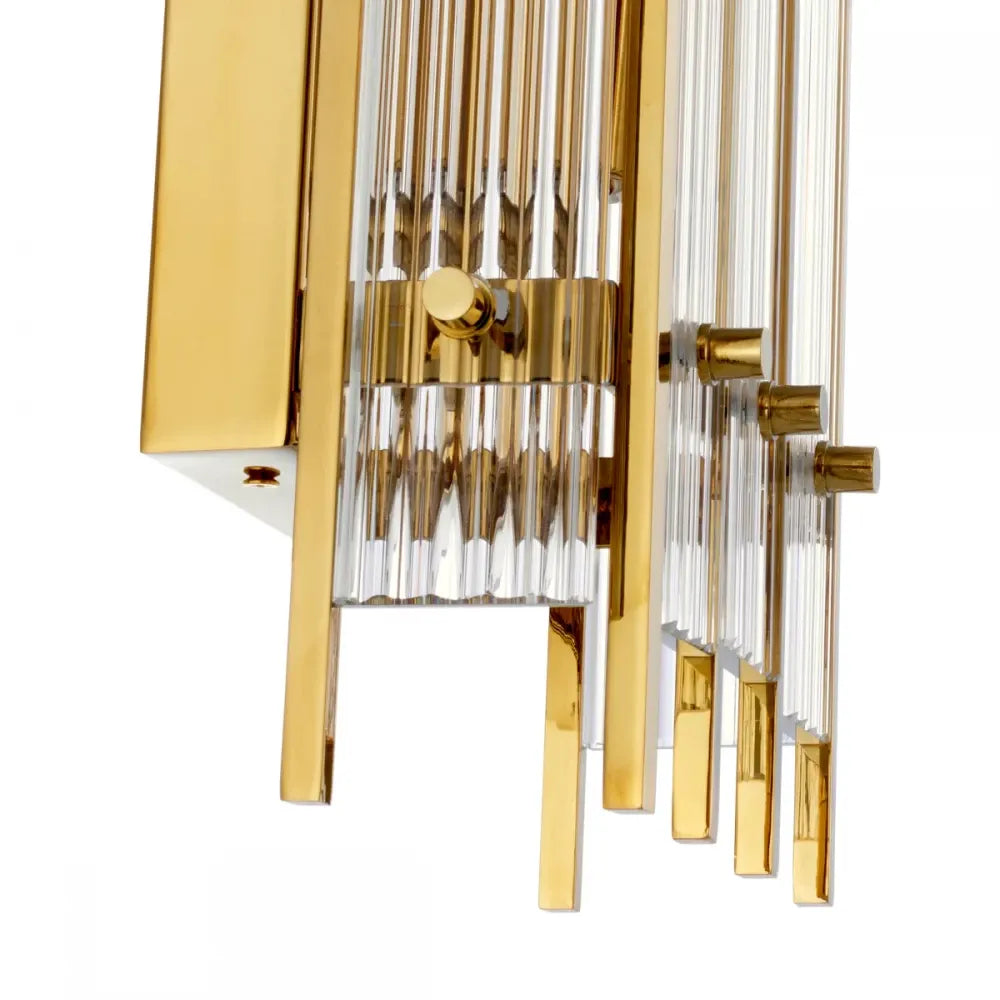 Aplica de perete din Metal Auriu si Sticla Transparent H42xL23cm Sparks S Eichholtz