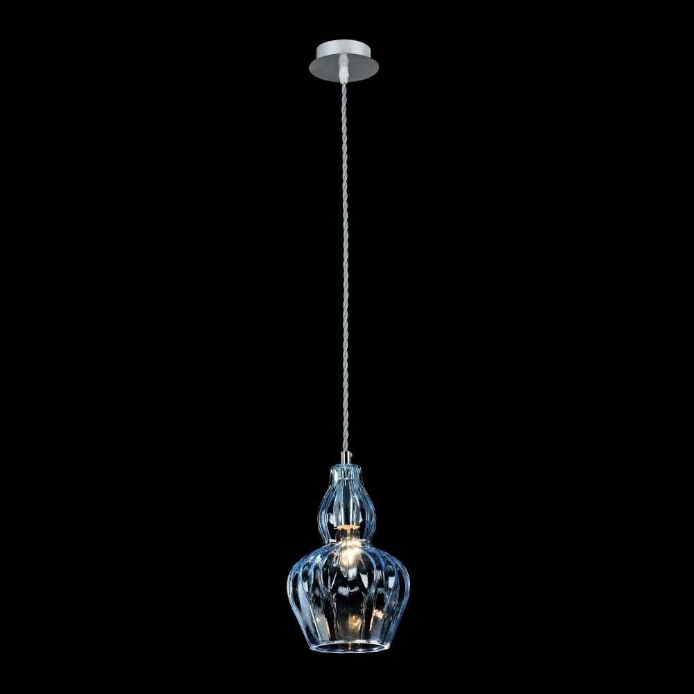 Pendul cu inaltime reglabila din Metal Albastru D16xH143cm Eustoma