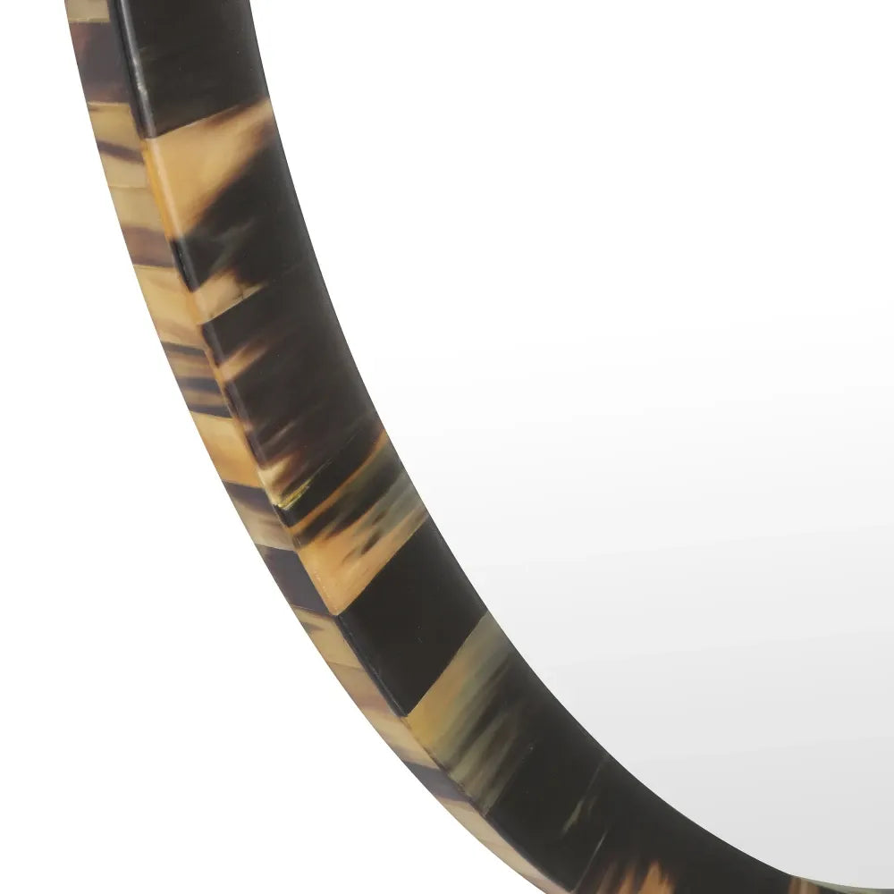 Oglinda cu rama din Corn natural Multicolor D117cm Saint Jerome Eichholtz
