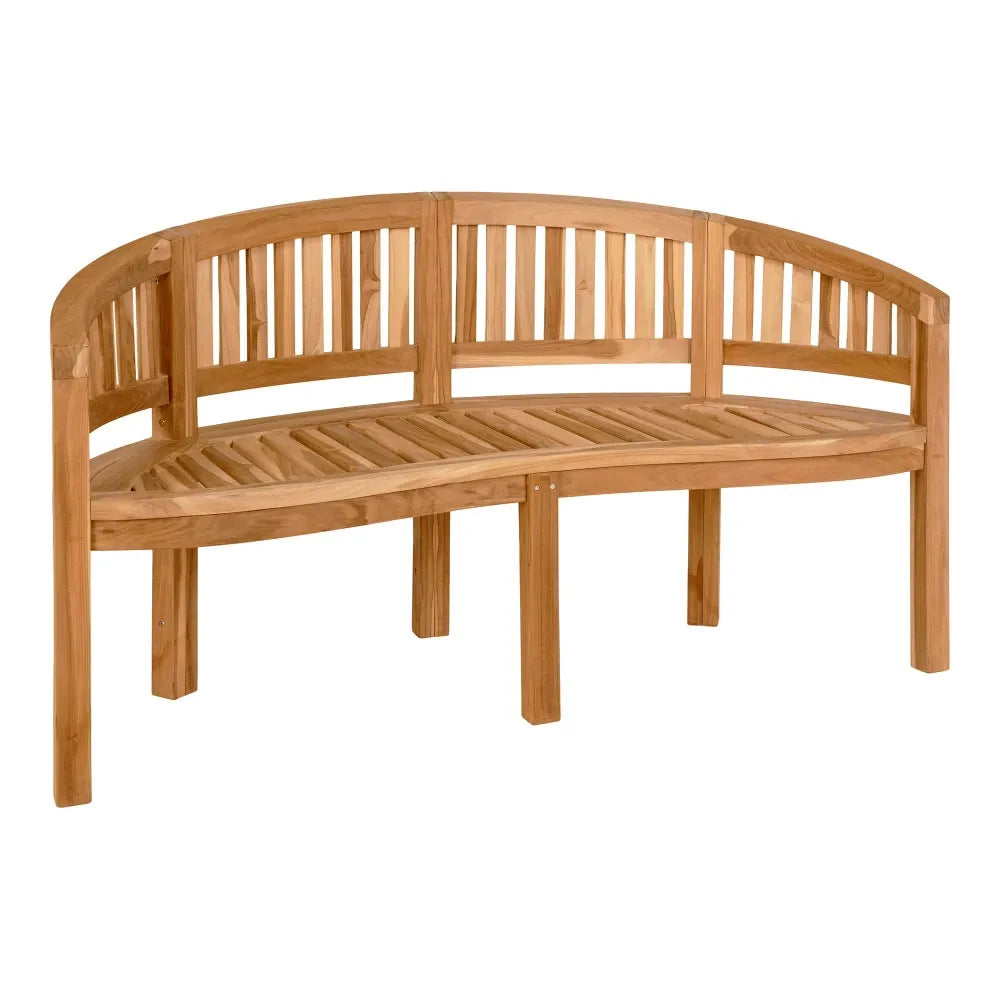Banca de exterior din Lemn de tec Maro H85xL150cm Boca Banan