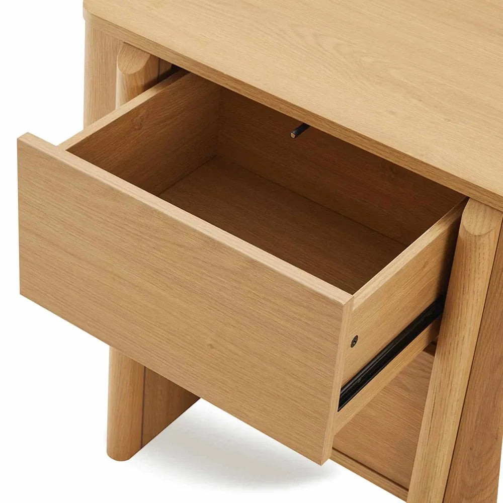 Noptiera cu sertare Sidney de culoare natural L60xH60cm