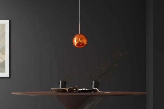 Pendul din Metal Cupru si Sticla Cupru D20xH150cm LIQUID DIAMOND