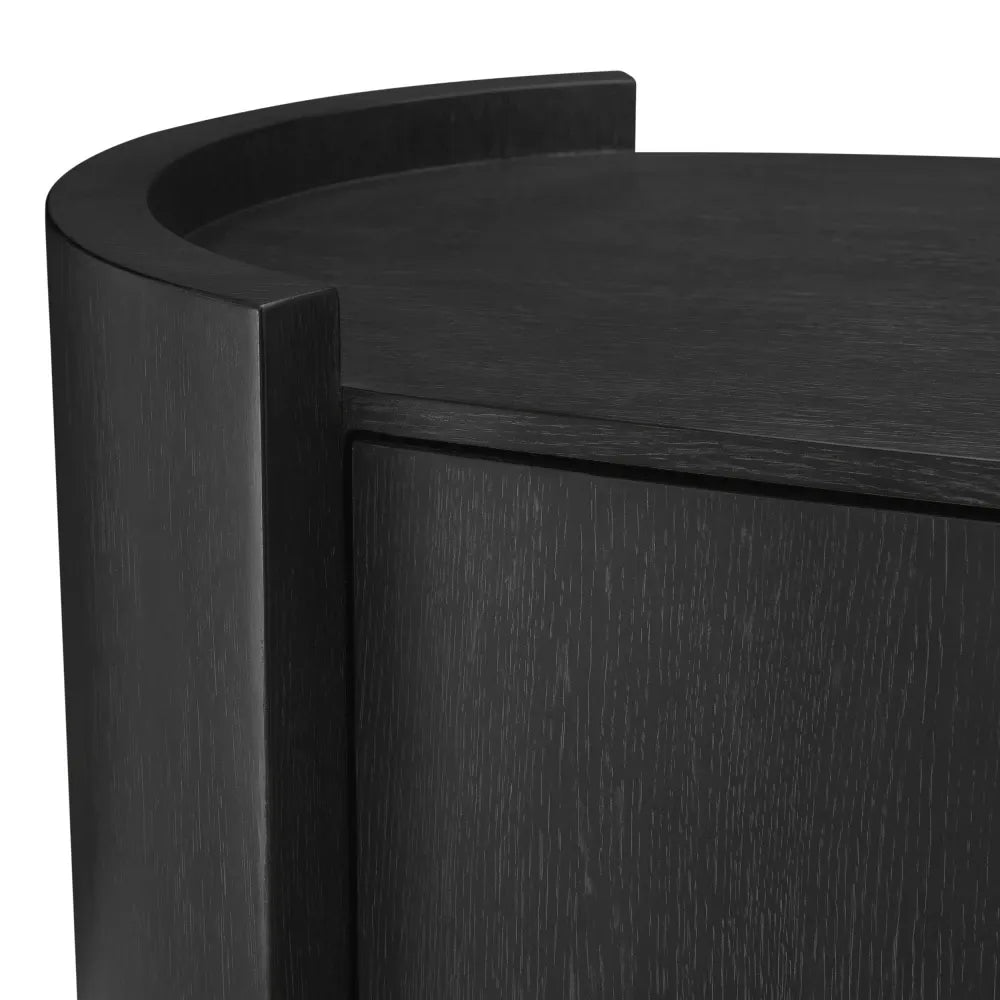 Comoda din Furnir de stejar Gri carbune L130xH100cm Splendora Eichholtz
