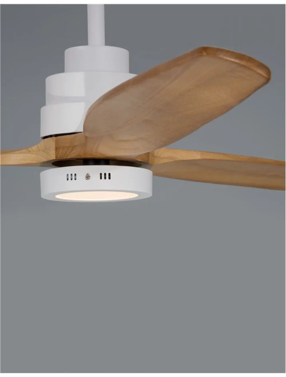 Ventilator structura din Metal Alb si abajur din Sticla Alb H38.5 - 48xL132cm IP20 12W 800lm 3000k NATURE