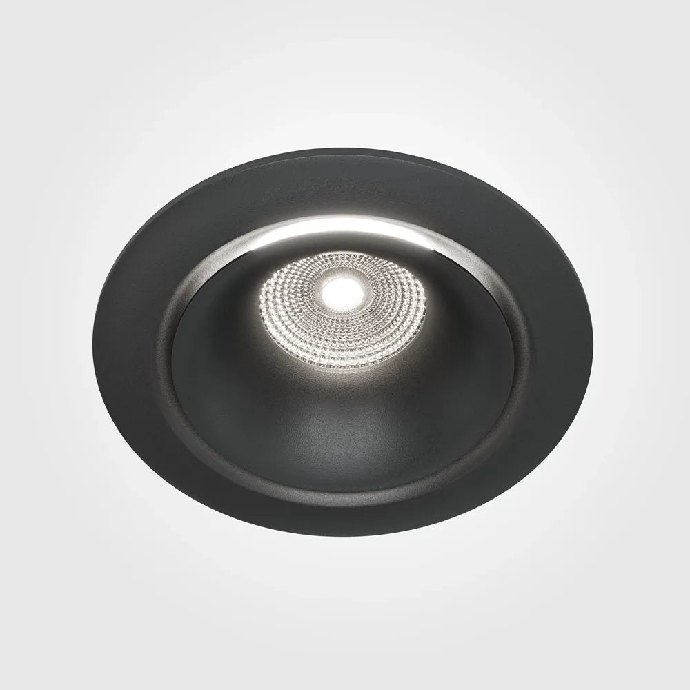 Spot incastrat rotund din Aluminiu Negru H7.5xD10cm IP 20 12W 830lm 4000k Yin