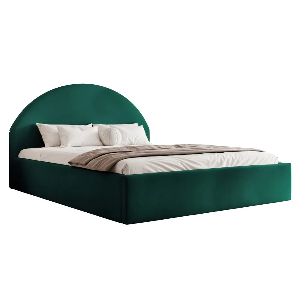 Pat 140 x 200 tapitat cu Catifea Dream velvet Verde smarald Venila