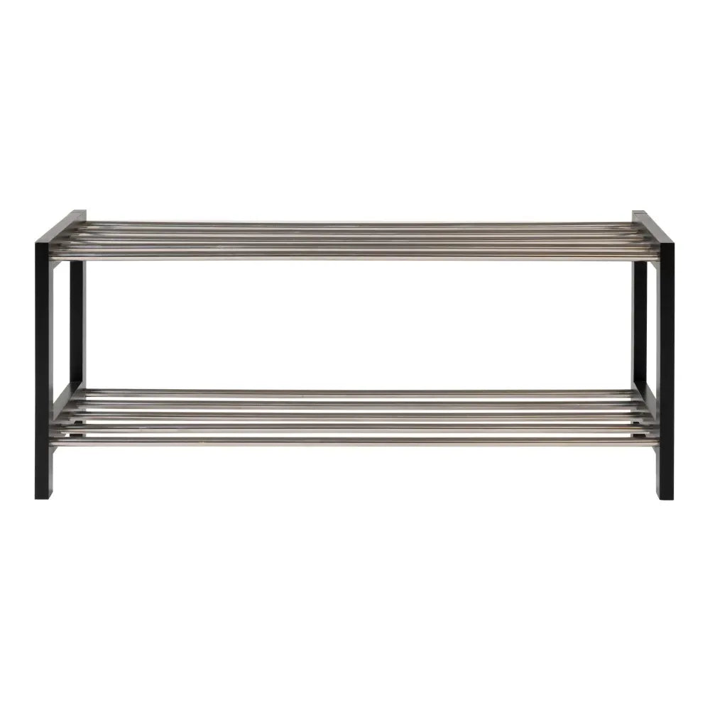 Pantofar din Lemn/Metal Negru/Argintiu L34xH32cm Padova