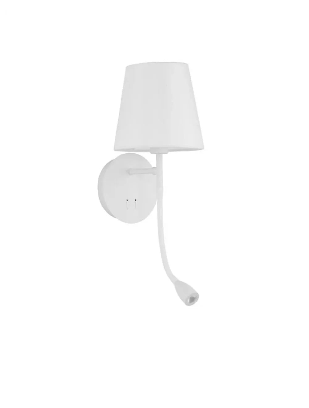 Aplica de perete structura din Aluminiu Alb si abajur din Textil Alb H30xL19cm IP20 3W 180lm 3000k NIA