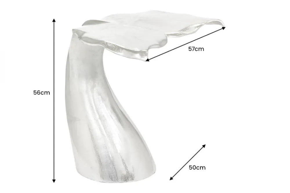 Masuta laterala din Metal Argintiu L57xH56cm Wildlife walflosse