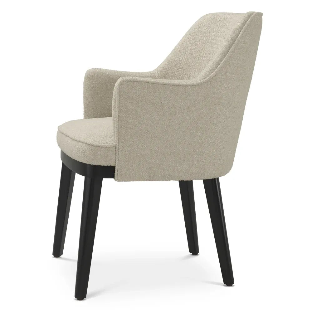 Scaun tapitat cu Stofa Ecru L55xA64xH84cm Lavinia Eichholtz