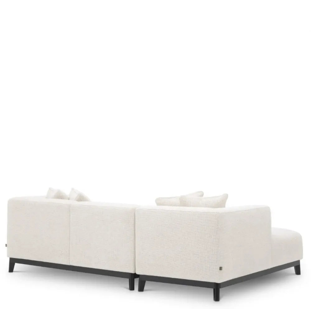 Coltar orientare stanga tapitat cu Stofa Lyssa Alb L163xAxH72cm Corso Lounge left Eichholtz