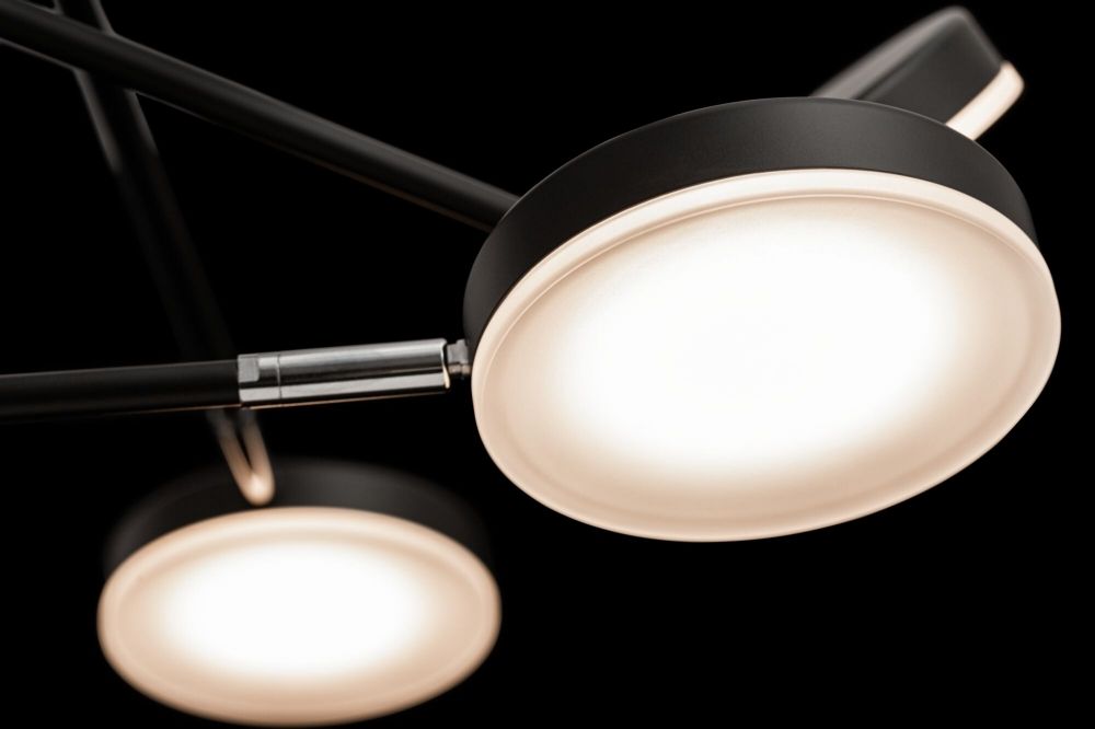 Lustra asimetrica din Metal Negru cu LED L55x62xH62cm Fad
