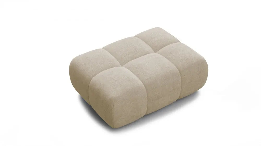Taburet tapitat cu material pet friendly Alias crem L71x100cm