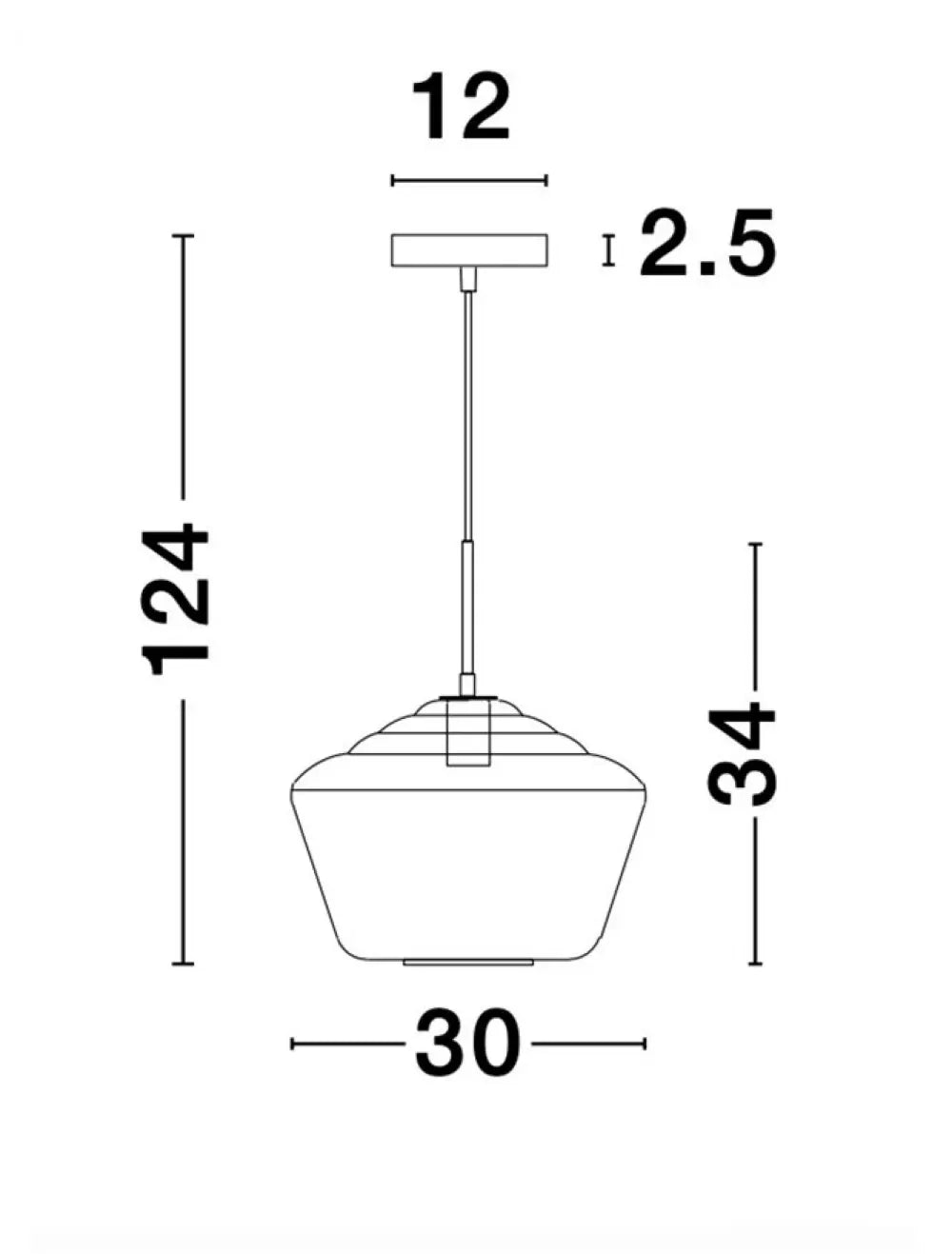 Pendul structura din Metal Auriu si abajur din Sticla Transparent H124xL30cm IP20 PRISMA