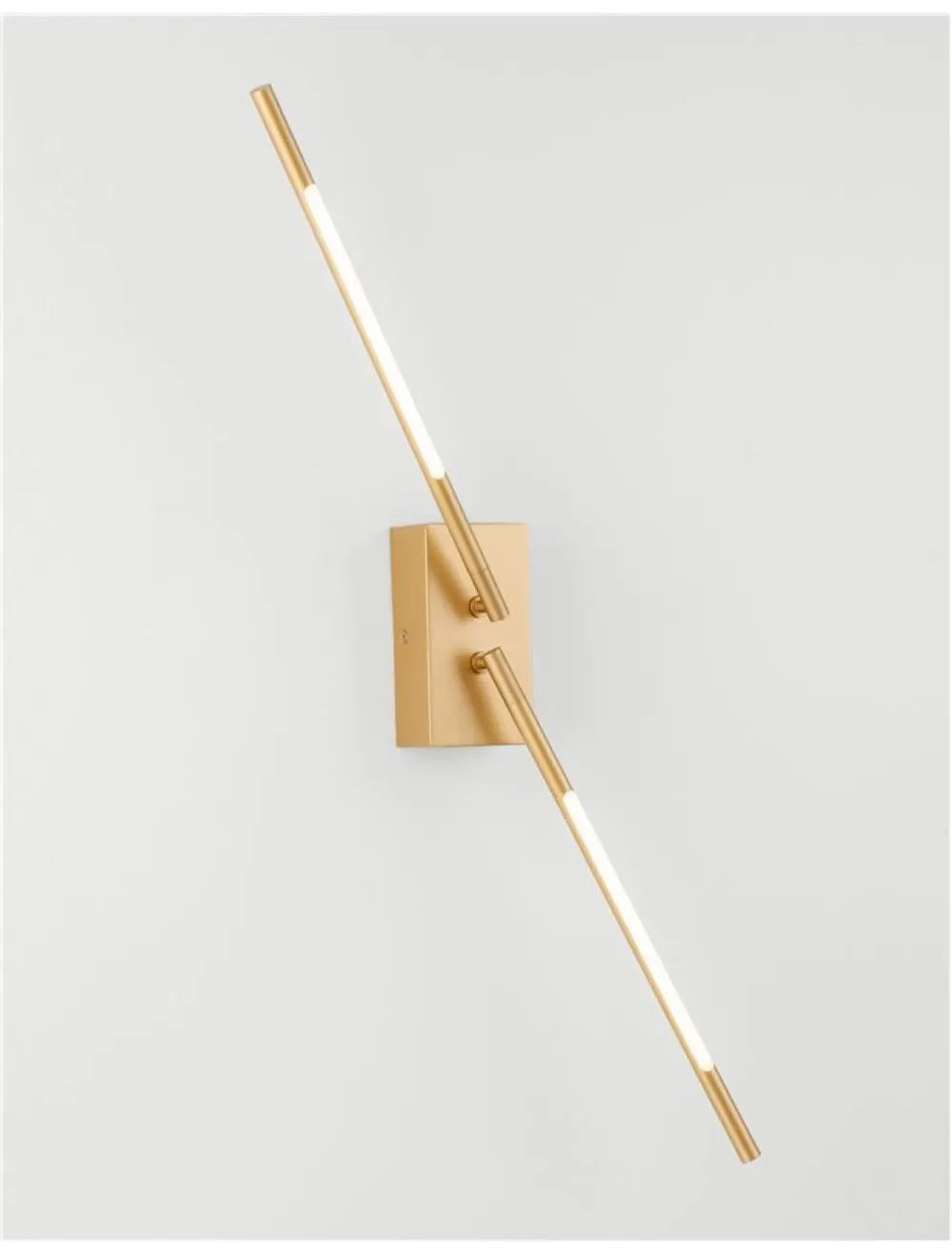 Aplica de perete structura din Metal Auriu si abajur din Acrilic Alb H74xL6cm IP20 11W 532lm 3000k RACCIO