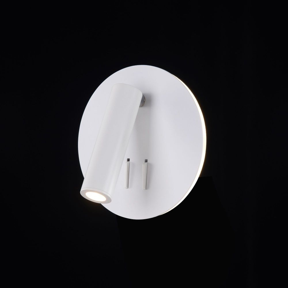 Aplica de perete reglabila din Aluminiu Alb cu LED L14x7xH14cm Ios 176