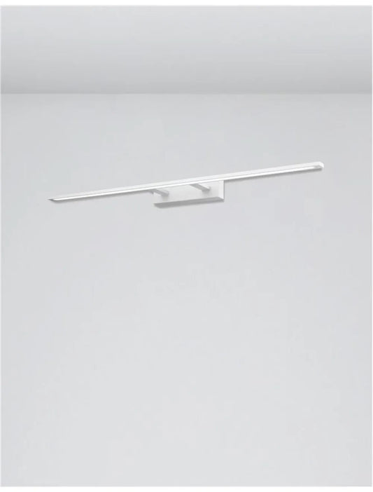 Aplica de perete structura din Aluminiu Alb si abajur din Acrilic Alb H6xL96cm IP44 30W 2422lm 3000k LIVIA