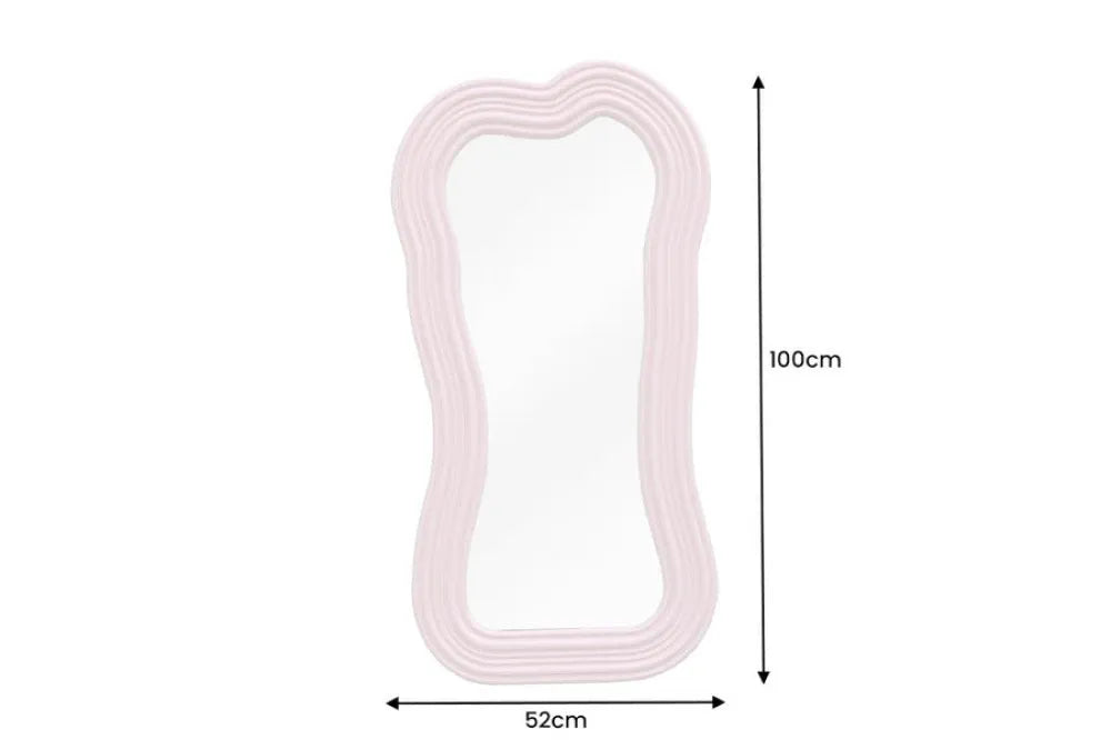 Oglinda cu rama din Poliuretan/MDF Roz H100xL52cm Alice Ii
