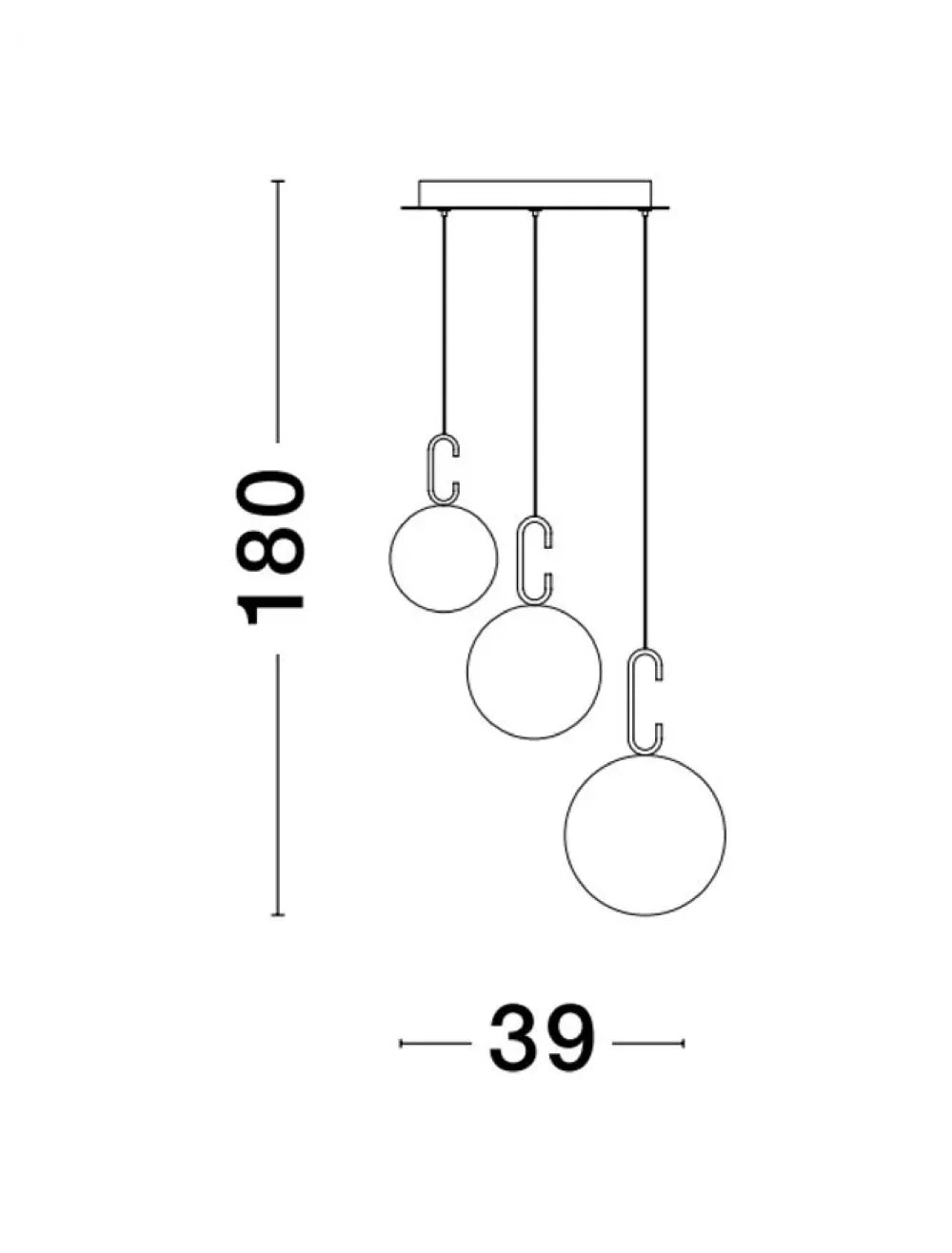Candelabru structura din Metal Auriu si abajur din Sticla Alb H180xL39cm IP20 25W 2521lm 3000k HOOK