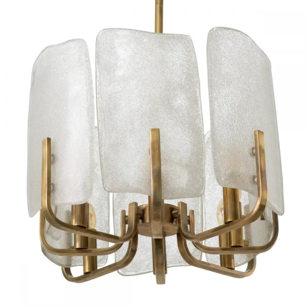 Candelabru din Metal Alama si Sticla H42xL53cm Serrano Eichholtz