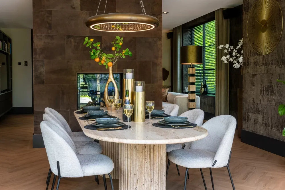Masa din Travertin Bej L240xH75cm La Cantera Richmond interiors