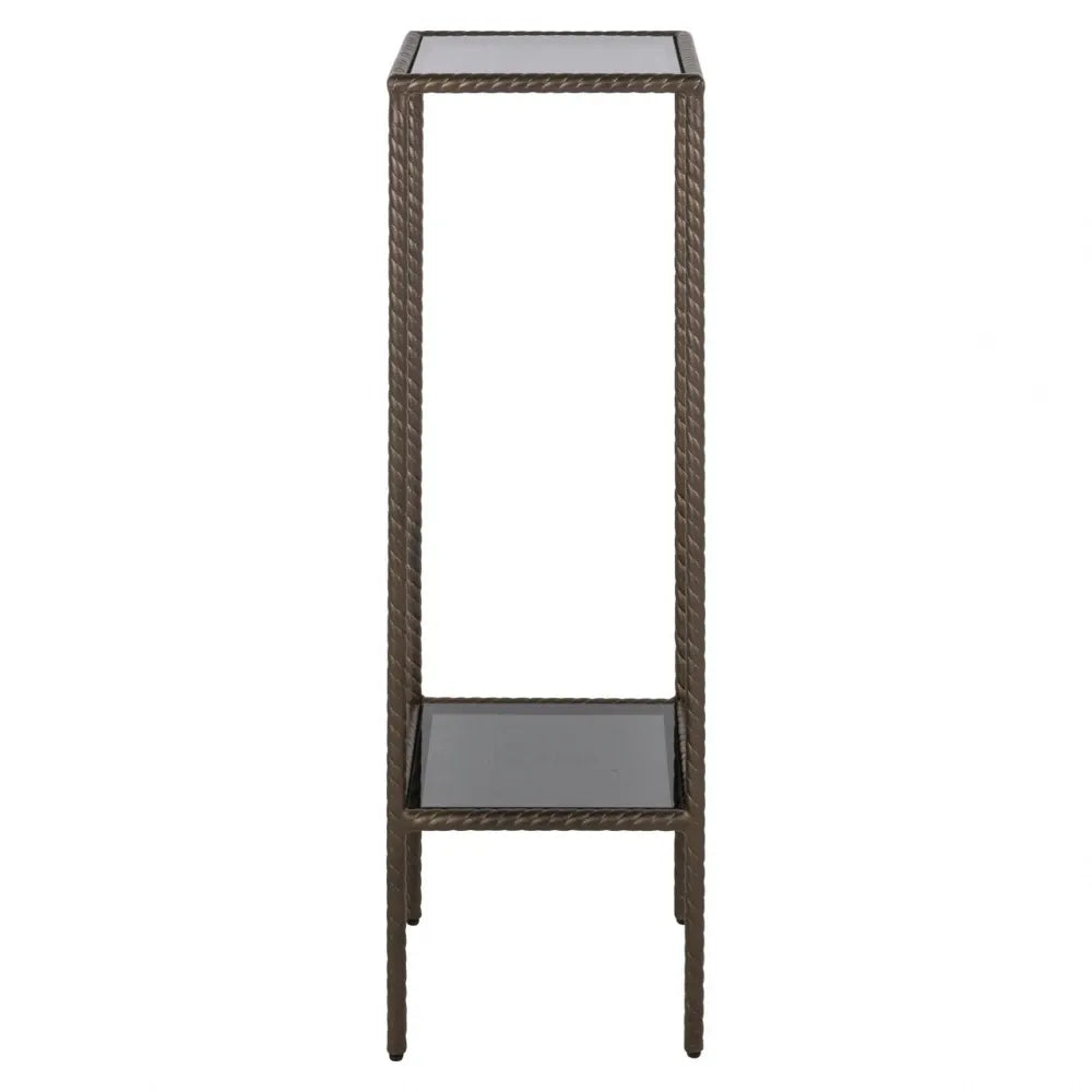 Coloana din Metal Auriu si Sticla Negru L30xH91cm Weston Richmond interiors