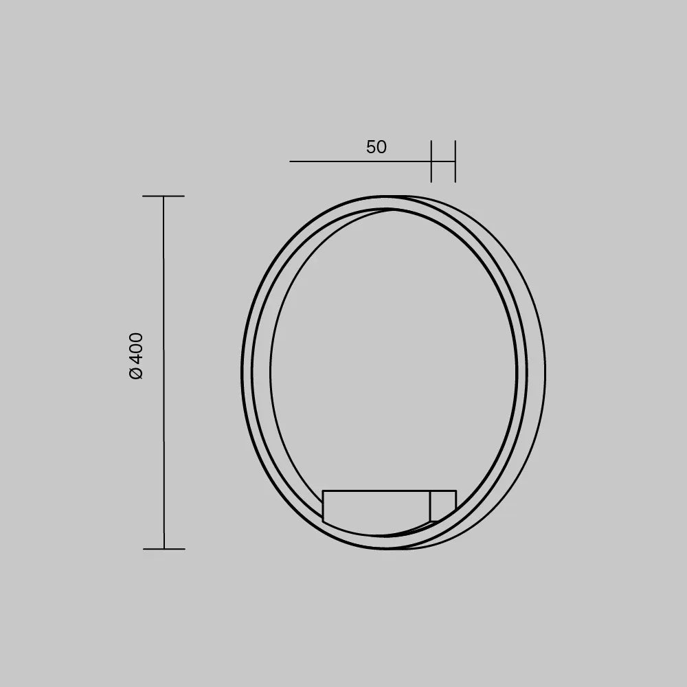 Aplica de perete din Aluminiu Alama si Silicon Alb H40xL5cm Rim