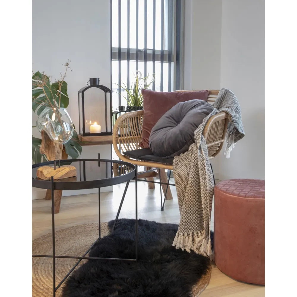 Blanita decorativa Negru 85x50cm Lambskin