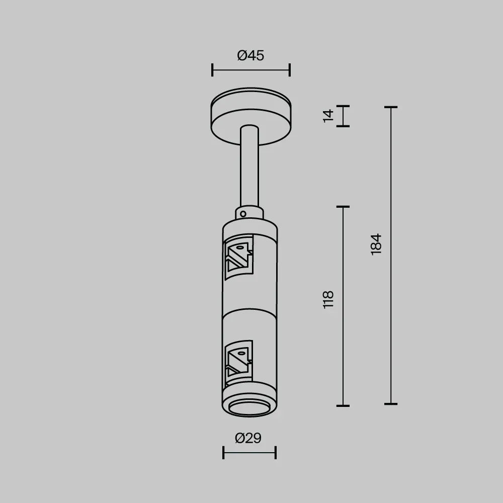 Suport scurt dublu 78mm Sina Flarity din Aluminiu Negru H18.4xL4.5cm Flarity