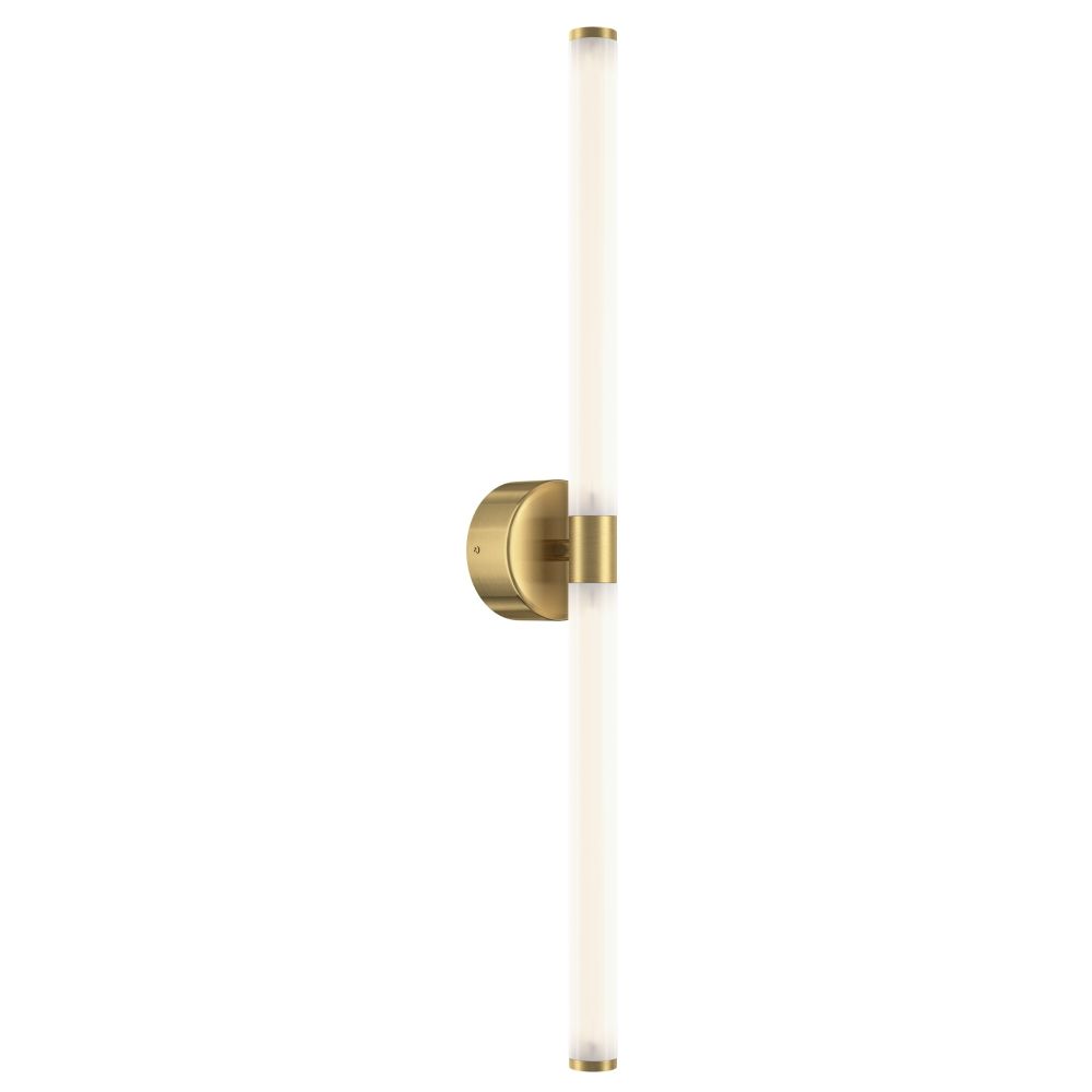 Aplica de perete Aluminiu si Acril Auriu/Alb D3xH63cm Axis