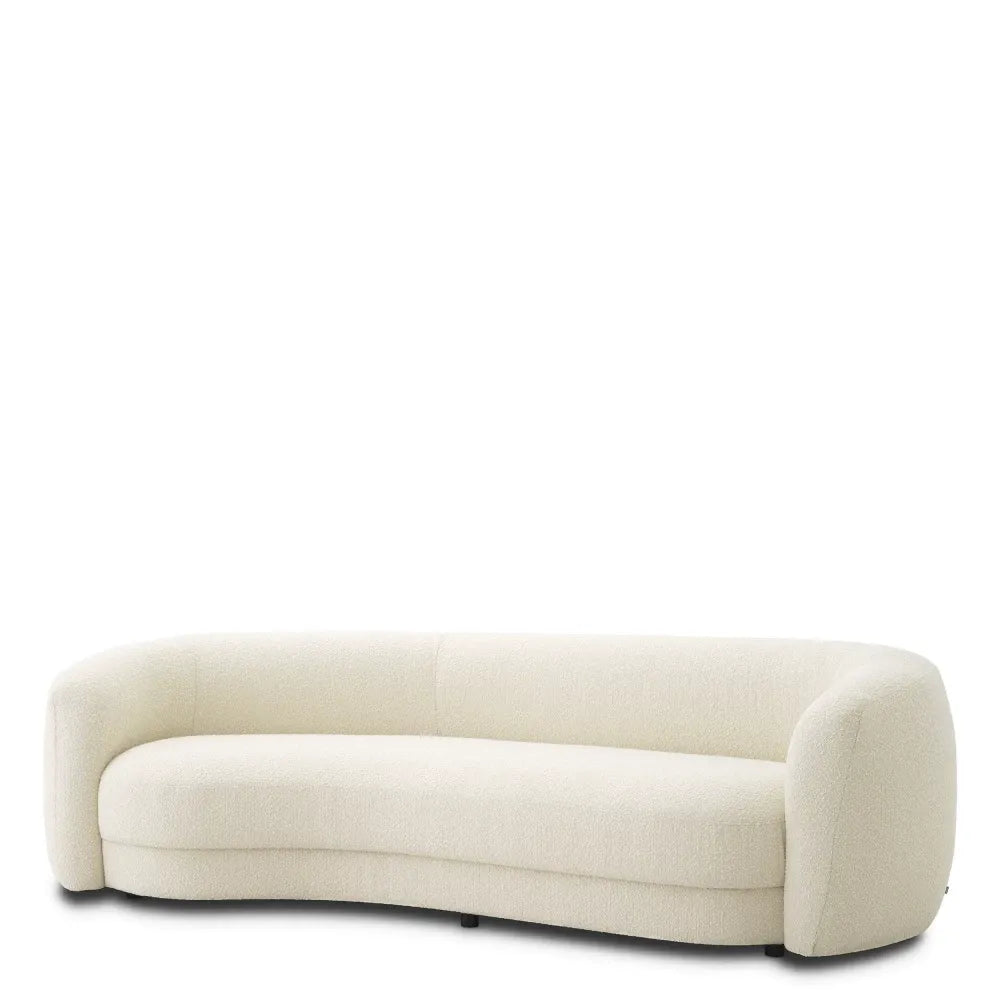 Canapea fixa tapitata cu Stofa Boucle Crem L232cm Blaine Eichholtz