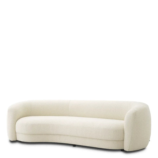 Canapea fixa tapitata cu Stofa Boucle Crem L232cm Blaine Eichholtz