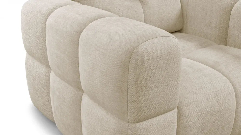 Fotoliu tapitat cu material pet friendly Alias crem L121x104cm