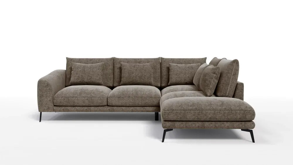 Coltar in forma de L tapitat cu Chenille Maro Sajma 03 L292x228cm Aspen