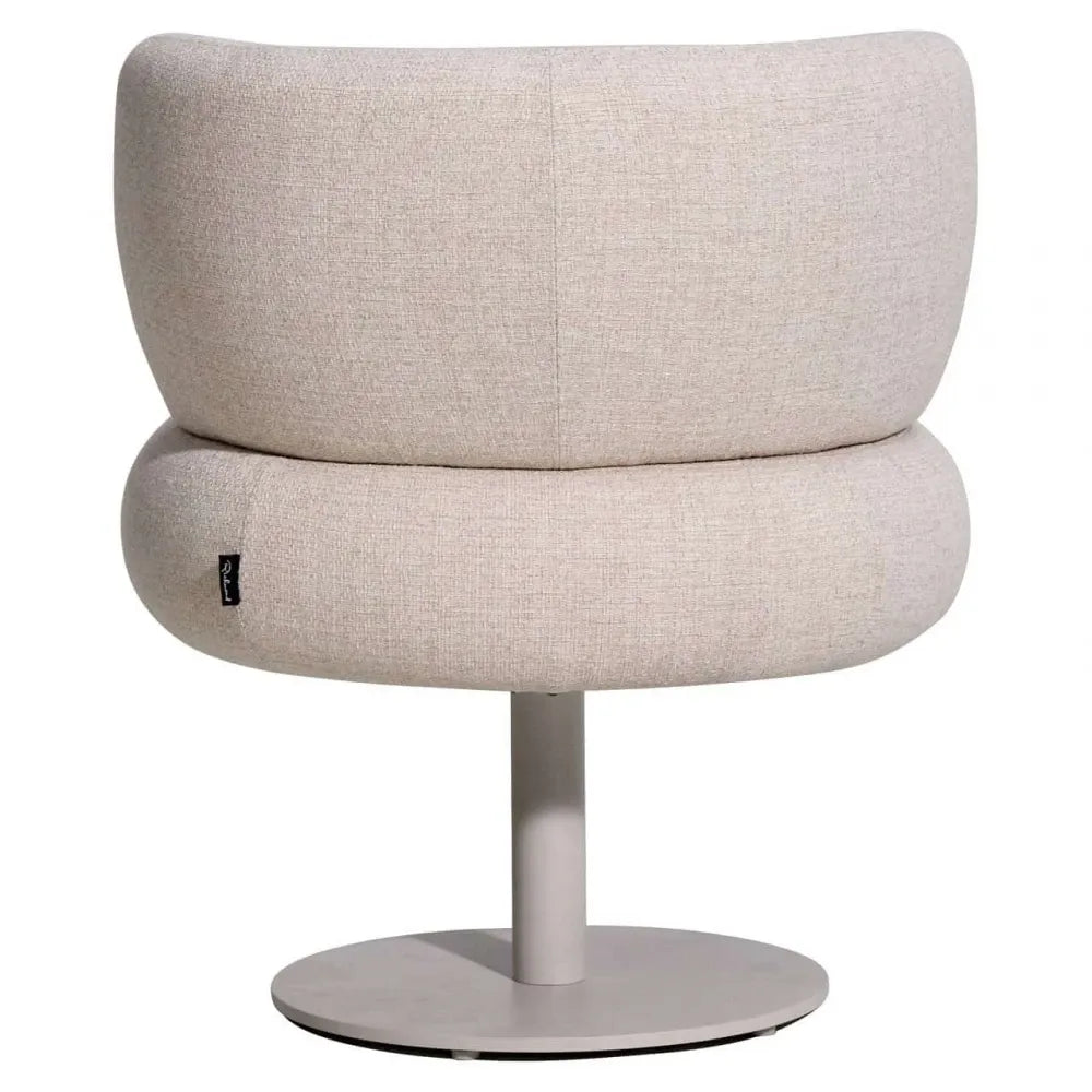 Scaun de exterior din Stofa Bej si Metal Alb L68xH78cm Mason Richmond interiors
