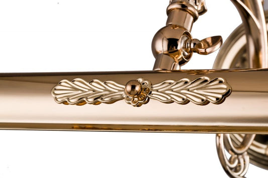 Aplica de perete reglabila din Metal Auriu cu 2 becuri L45x21xH18cm Picasso