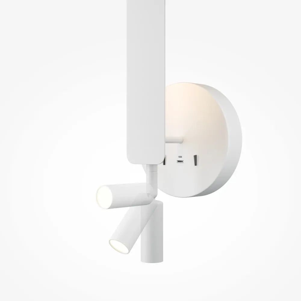 Aplica de perete din Aluminiu Alb si Acrilic Alb H51.6xL9.6cm Combo
