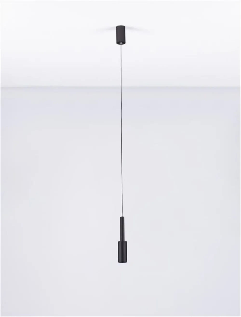 Pendul din Aluminiu Negru H200xL4cm IP20 7W 703lm 3000k JOY
