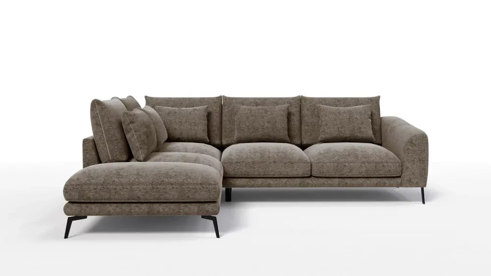 Coltar in forma de L tapitat cu Chenille Maro Sajma 03 L292x228cm Aspen