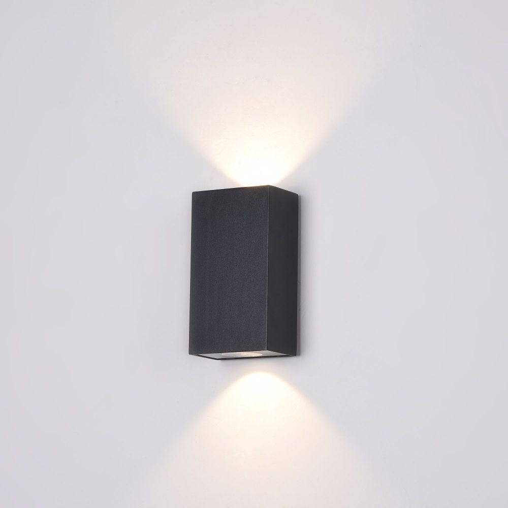 Aplica de perete pentru exterior din Metal Negru cu LED L9x5xH16cm Times Square