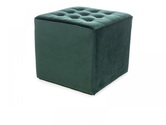 Taburet din Catifea si PAL Verde L39xH34cm Lori