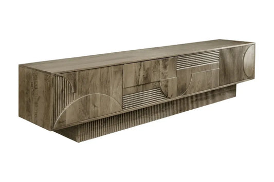 Comoda TV din Lemn de mango Gri L200xH50cm ART DECO