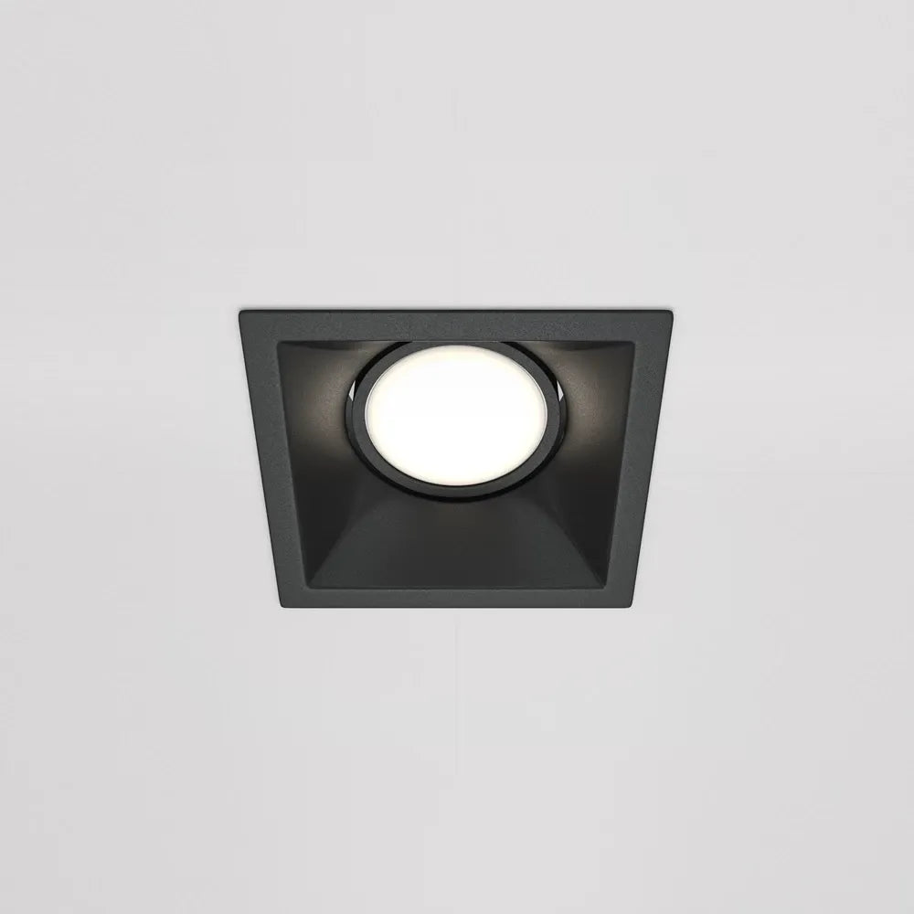 Spot incastrat din Aluminiu Negru H4.5xL9cm IP 20 GU10 50W Dot