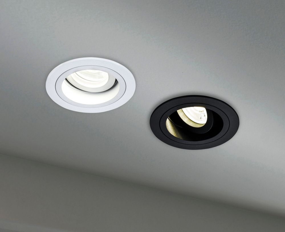 Spot incastra din Aluminiu Alb D10xH8cm Atom
