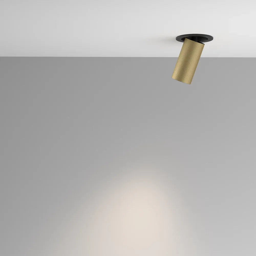 Spot incastrat din Aluminiu Negru/Auriu mat H14.1xD5.4cm 10W Artisan