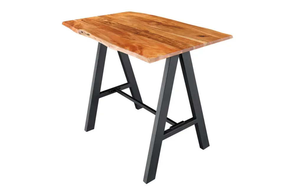 Masa bar din Lemn de salcam Maro si Metal Negru L120xH106cm Mammut